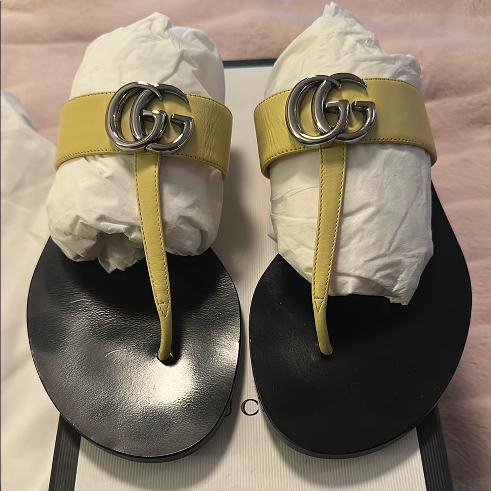 Gucci Yellow Sandals